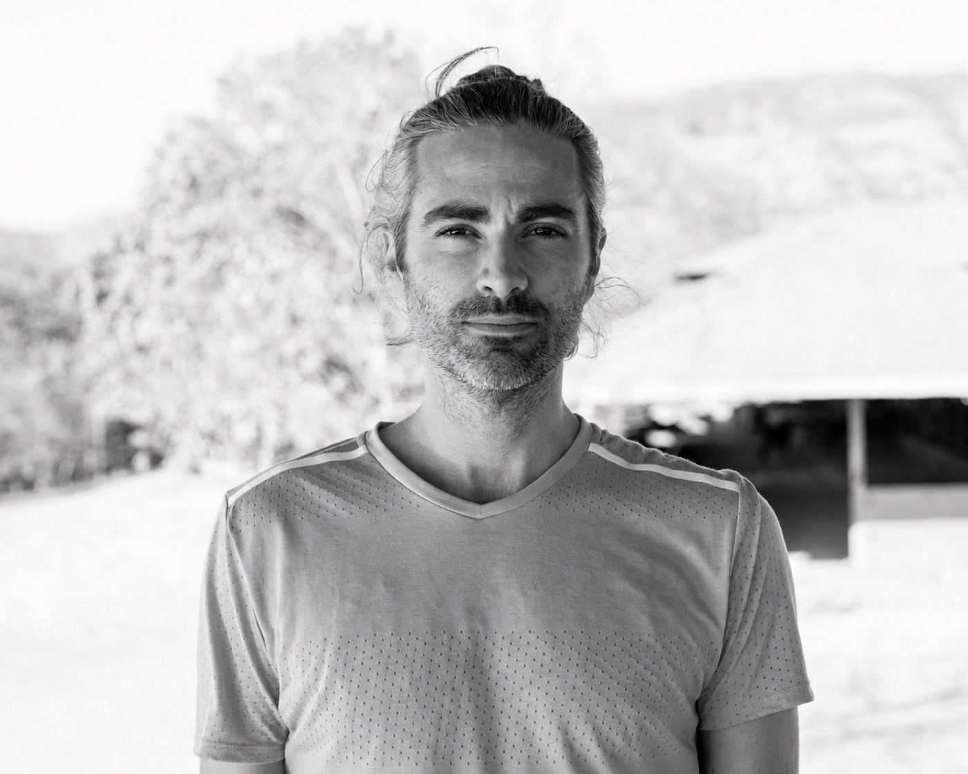 A black-and-white portrait of Jeremy, photographed by Richard Pilnick.